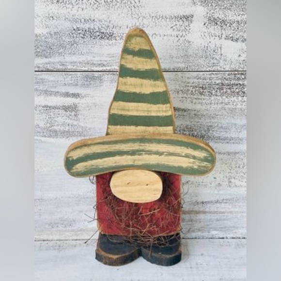 *Green Striped Hat Christmas Gnome - Picture 7 of 8